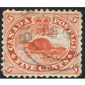 Canada 1859 Beaver 5c Pale Red SG31 FU