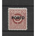 Austria.D963 20g Posthorn (Brown).Mounted Mint....