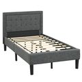 Twin Size Upholstered Bed Frame with Button Tuf...