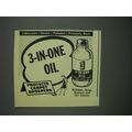 1943 3-in-One Oil Ad - Protects Carpet Sweepers