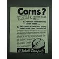 1950 Dr. Scholl's Zino-Pads Ad - Corns?