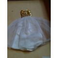 Barbie Doll evening gold / white dress vintage 90s