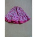 Barbie Doll pink plaid skirt vintage 90s