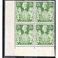 Sg476b 2s6d yellow green block of 4 Fresh Mint ...