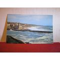 ROUGH SEAS AT PORTHLEVEN, CORNWALL used postcar...