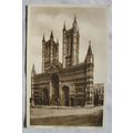 vintage postcard Lincoln Cathedral, west