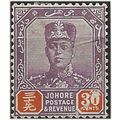 Johore 1936 SG117 30c Dull Purple & Orange (sli...