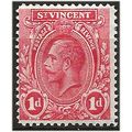 St Vincent 1921 SG132 1d Carmine Mounted Mint . ..