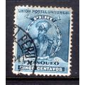 PERU 1896 SG341 5c BLUE PIZARRO FINE USED #5