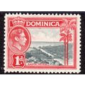 Dominica Sg100 1d Grey & Scarlet LIGHTLY M/MINT...