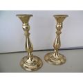 PAIR 9 1/4'' BRASS CANDLESTICKS