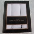 White Polycotton Boxed 14x14 cm Mens Hankies Ha...