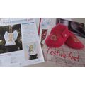 Xmas Cross Stitch Charts Snowflake Cards, Festi...