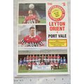 1993 programme Leyton Orient v. Port Vale
