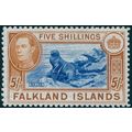 Falkland Islands 1949 5s dull blue & yellow-bro...