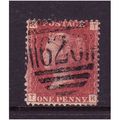 GREAT BRITAIN 1858-79 QV SG44 1d RED BROWN PLAT...