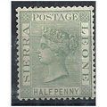 Sierra Leone 1884 SG27 1/2d Dull Green Wmk Crow...