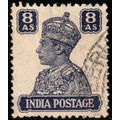 India 1941 King George VI 8A Used Stamp.