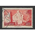 FRANCE MOROCCO 1955 40F RED TAFRAOUT SG 462 FIN...