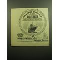 1957 Holland-America Line Cruise Ad - The World Cruise De Luxe of '58