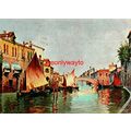 Venice, Sailing Boats On The Canal, Italy, Popu...