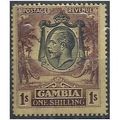 Gambia 1929 SG134a 1/- Blackish Purple/Yellow B...