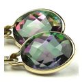 Mystic Fire Topaz, 14KY Gold Leverback Earrings...