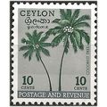 Ceylon 1951 SG422 10c Green Blue-Grey Mounted M...