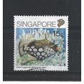 Singapore.SG602 15c Clown Triggerfish.Fine Used...