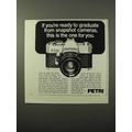 1973 Petri FTEE Camera Ad - Graduate From Snapshot