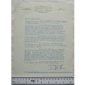 1961 letter Griff Morris, Portmadoc re small ho...