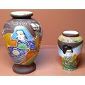 Japanese Moriage Dragon Ware Satsuma Vases Hand...