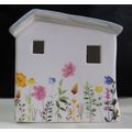 Grey Roof House Meadow Flowers Tealight Holder ...
