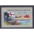 FAROE ISLANDS 1990 50th ANNIV FAROES FLAG SOUVE...