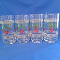 Lot 4 Indiana Glass VICTORIAN CHRISTMAS TUMBLER...