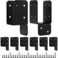 16Pcs Black Caps Tie Bracket for 2X4 Post, Post...