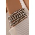 White Multi Layered Beaded Bracelet