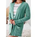 Canton Solid Textured Open Front Cardigan with ...