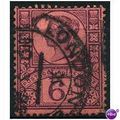 1887 6d Purple/Rose-Red Fine Used SG208