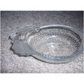 Vintage 5" Glass Serving Dish with Berries & Le...
