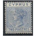 Cyprus 1882 SG20 2 Piastres Blue Mounted Mint...