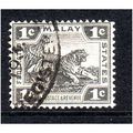 MALAYSIA 1923 1c BLACK FINE USED#3