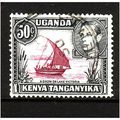 KENYA,UGANDA AND TANGANYIKA 1949 50c PURPLE AND...