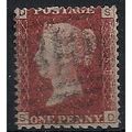 1858 SG43 1d Red Plate 150 Fine Used Check Lett...
