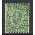 GB 1912 KGV 1/2d Green used stamp Wmk 100 SG 34...