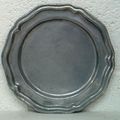 VINTAGE ' CROWN-CASTLE ' PEWTER Plate ( 6 1/4 i...