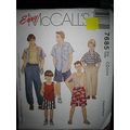 Vintage McCalls 7685 Boy's Shirt, Tank Top, Pan...
