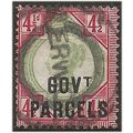 1892 O71 4 1/2d Green & Carmine Govt Parcels Of...