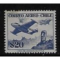 CHILE 1956 AIR 20p BLUE DE HAVILLAND VENOM SG 4...