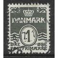 DENMARK 1933 NUMERAL 1 ORE OLIVE BLACK SG 265 F...